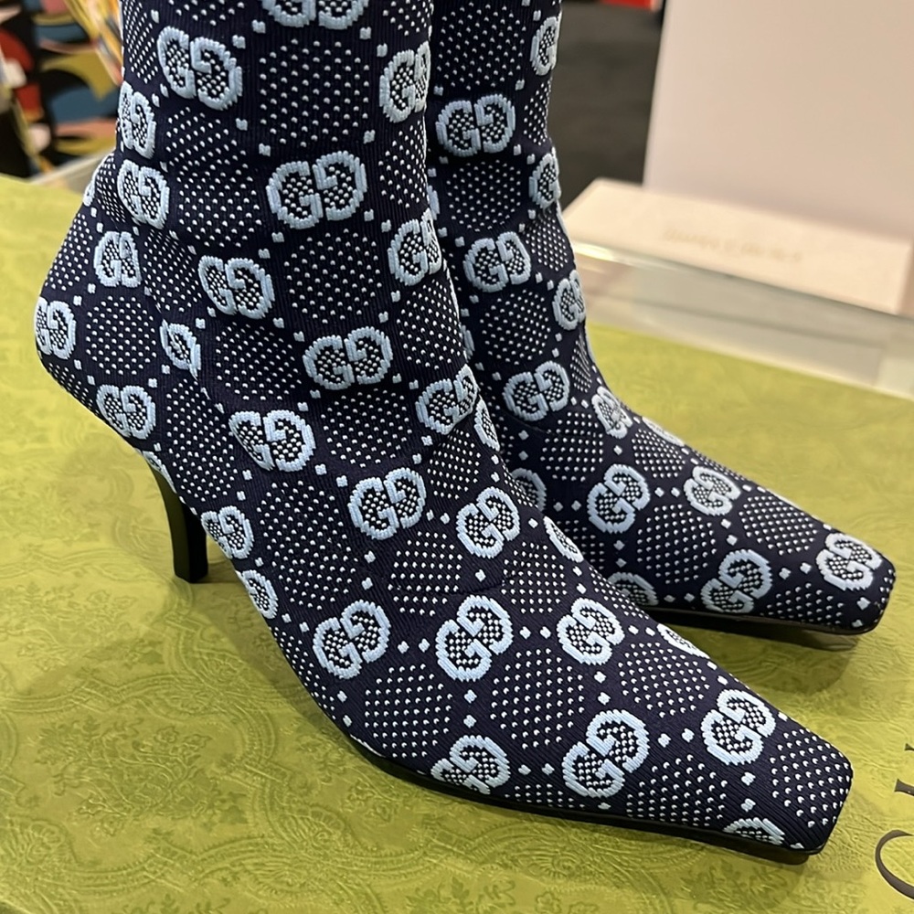 🔥🔥🔥Authentic Gucci Tech.GG Jersey Tom H175 over knees boots - Picture 11 of 17